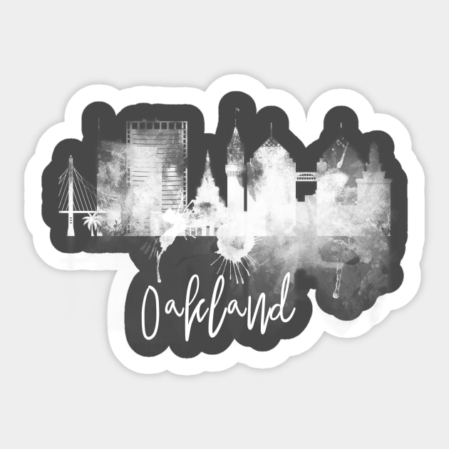 Oakland, California skyline Sticker by DimDom